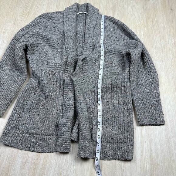 Athleta Gray Passage Wool Blend Shawl Collar Front Knit Cardigan Sweater XS - Picture 12 of 15